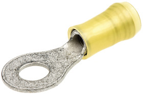 Zacisk oczkowy rozmiar przewodu 6.6mm² Ø , M6 izolowany średnica wew 6.35mm Żółty TE Connectivity