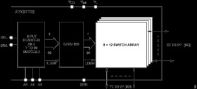 IC CMOS 8 X 12 Analog Switch Array with Dual/Single Supplies