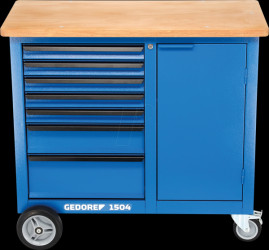 1504 0511 Mobile workbench with 7 drawers