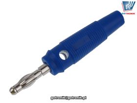 Wtyk banan 4mm niebieski Amass 25.411.5