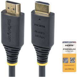 StarTech.com HDMI2CABLE-4K60-150C 1.5m (4.9ft) Premium Certified High Speed HDM