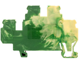 Złączka dwupiętrowa 4-przewodowa mostkowana 2,5mm2 żółto-zielona 870-507 /50szt./