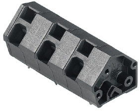 PCB terminal, 5 pole, pitch 10 mm, AWG 26-14, 15 A, spring-clamp connection, black, 1953150000