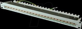 J02023A0050 Patch panel, 19", 24-port, Cat. 6a, 1 U