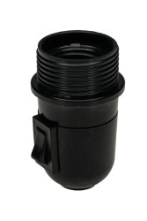 Oprawka bakelitowa E27 serii 7000/H4 z obudową częściowo gwintowaną i wyłącznikiem kołyskowym 5092