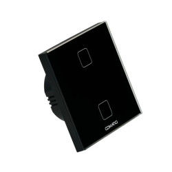 Wyłącznik dotykowy szklany panel sterujący DALI-2 IQswitch.102V czarny Comatiq