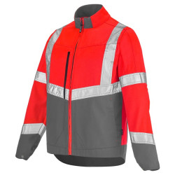 BLOUSON LUTEA ROUGE FLUO / GRIS MINERAL
