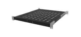 Mirsan Półka wysuwana 19 1U do szafy gł. 600mm Czarna
