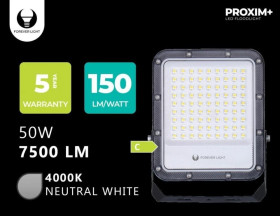 Naświetlacz LED PROXIM+ 50W 4000K 7500lm 230V IP65 Forever Light 150lm/W 5 LAT GWARANCJI