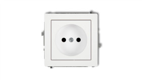 Deco Gniazdo Pojedyncze B/U 2P Biały Dgp-1P