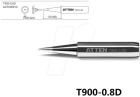 T900-0.8D Soldering tip, 0.8 mm, pencil-shaped, straight