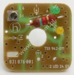 GDME 2 LED 24 wkładka sygnalizacyjna 24V= do presostatów (dioda żółta + zielona), 831 876-001, Hirschmann, 831876001