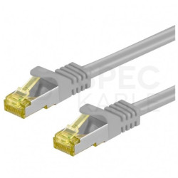 Patchcord S/FTP kat.7 PiMF kabel sieciowy LAN 2x RJ45 linka PoE szary 30m Goobay