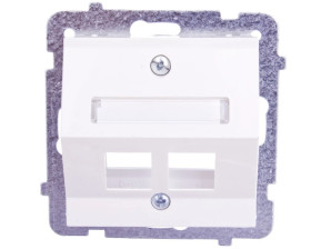 AS Obudowa gniazda komputerowego podwójnego skośna ecru GPK-2GS/p/27