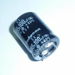 Kondensator elektrolityczny 100uF 385V 85' 22x30mm SNAP-IN RUBYCON [kod#KE017]