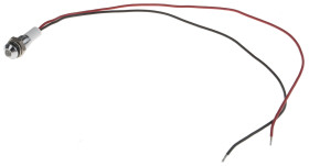 Lampka kontrolna do montażu panelowego 24V dc Zielony, czerwony 6mm LED Chrom Wyprowadzenia RS PRO