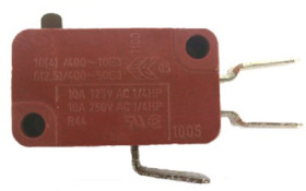 Miniature snap-action switche, On-Off, PCB connection, pin plunger, 1.5-2.5 N, 10 (4) A/400 VAC, 1005.4001
