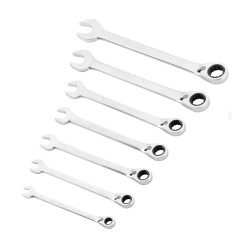 Zestaw kluczy płasko-oczkowych Klucz z grzechotką Stanley 8 mm, 10 mm, 12 mm, 13 mm, 14 mm, 17 mm, 19 mm 7 szt.