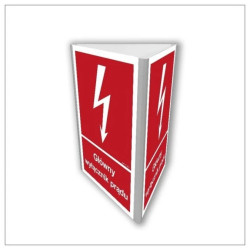 ZNAK - BC808 Główny wyłącznik prądu (3D dościenny) 15 x 22,5 cm PN - Płyta 1mm