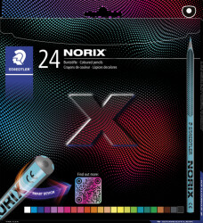 186 C24 Coloured pencils, triangular shape, 24 colours