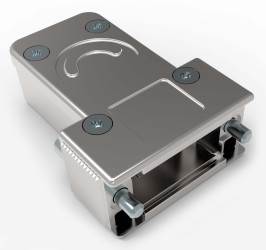 Osłona tylna D-Sub 9, 15 -pinowe Cynk odlewany Kątowy TE Connectivity E