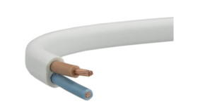 Przewód Prądowy H03vvh2-F / Omyp 300V 2X0,75 Płaski Biały Linka Elektrokabel...