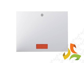 BERKER K.1 Klawisz pojedynczy z czerwoną soczewką i nadrukiem "0" biały połysk 14177109 HAGER