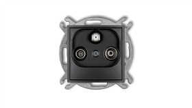 Icon Mechanizm Gniazda Abonenckiego Rtv-Sat Końcowego 1,5Db Grafitowy 11Igs