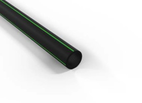 Rura gładkościenna światłowodowa QRGS (OPTO) 32/2,9 32mm czarna z zielonym paskiem, w kręgu 250m – 100322925034