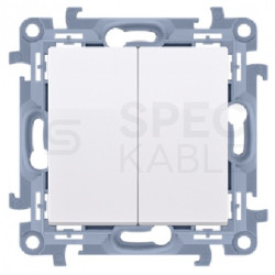 Łącznik świecznikowy podwójny SIMON 10 biały szybkozłącze 10AX Kontakt Simon CW5C.01/11