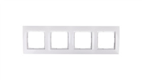 Simon 54 Premium Ramka Poczwórna Biała /Do Karton-Gips/ Drk4/11