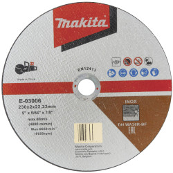 Makita E-03006 cutting Disc 230mm for battery machines long-lasting