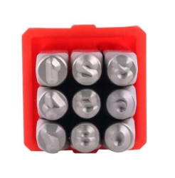 Zestaw wybijaków cyfr, H 5mm, 9-szt., (0 → 8), RS PRO