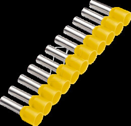 187512 Aderendhülse Bandware 1mm²x8mm, gelb Riegel 50Stk. , Farbreihe 2