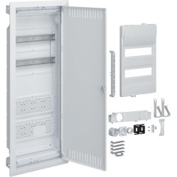 Rozdzielnica hybrydowa podtynkowa, 2 x12modułów, 2x płyta montażowa, 1x gniazdo 230V, HAGER Volta Hybrid VU602PLH