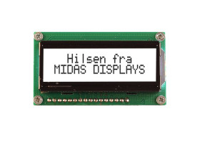 Wyświetlacz monochromatyczny LCD, , Alfanumeryczny, Midas