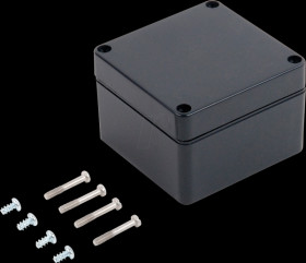 Industrial housing, 82 x 80 x 55 mm, IP66, slate gray