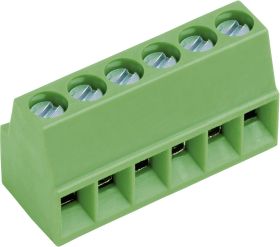 Zacisk śrubowy AKZ692/5-2.54-V, do lutowania, 2,54 mm, 5 pin, zielony