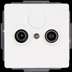 924729085 Antenna socket, two-way VENICE pure white