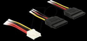 84859 Floppy 4pin Power recept.&gt;2xPower SATA 15pin recept. 30cm