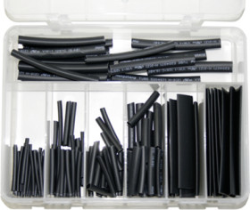 Heatshrink tubing kit, 127 pieces, shrinking rate: 2 : 1, black, H-2(Z), 28112101
