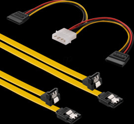 X-SATA020-030R Cable SATA 6-Gbps conn. &gt; conn. 30 cm, angled, red