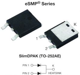 V40PWM60C High Current Density Surface-Mount TMBS&#174; (Trench MOS Barrier Schottky) Rectifier Ultra Low VF = 0.39 V at IF = 5