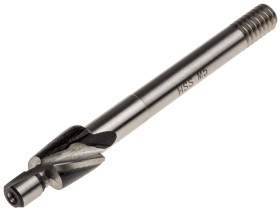 Wiertło stopniowe, HSS, gwint: M5, dł. całkowita: 70 mm, śr. wycinaka: 10mm, dł. wycinaka: 12.5mm,