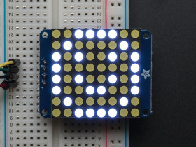 Adafruit Small 1.2" 8x8 Ultra Bright White LED Matrix + Backpack