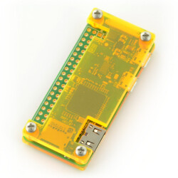 Obudowa Raspberry Pi Zero - Fluo Open - żółta