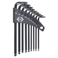CK Tools T4409 Hexagon Key Set for TX Tamperproof Set of 9