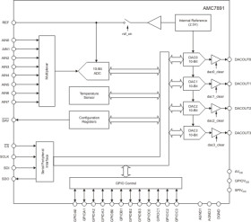Integrated Multichannel ADC and DAC for Analog Monitoring and Control
