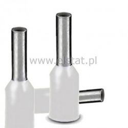 Końcówka rurkowa izolowana 0,5 L= 10mm biała