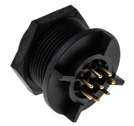 Złącze wielostykowe przemysłowe 8-pinowe Miniaturowe Montaż na płytce drukowanej Gniazdo Bulgin